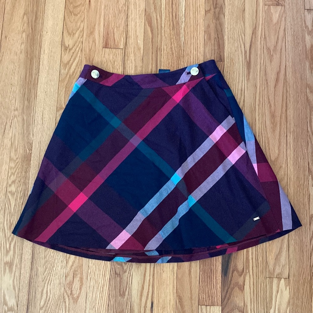 Plaid A Line Skirt